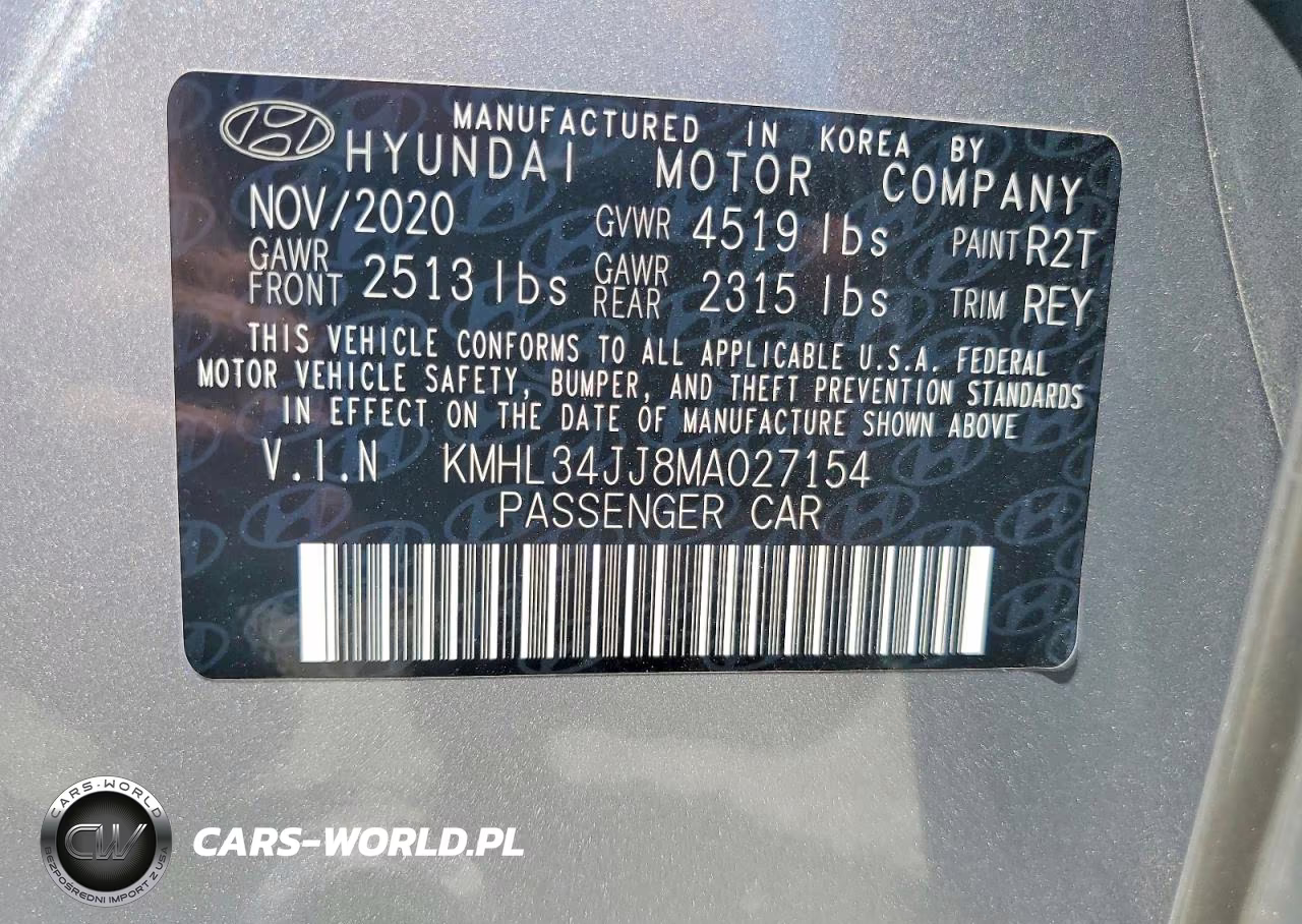 2021 Hyundai Sonata Hybrid Sel VIN:KMHL34JJ8MA027154 - 12