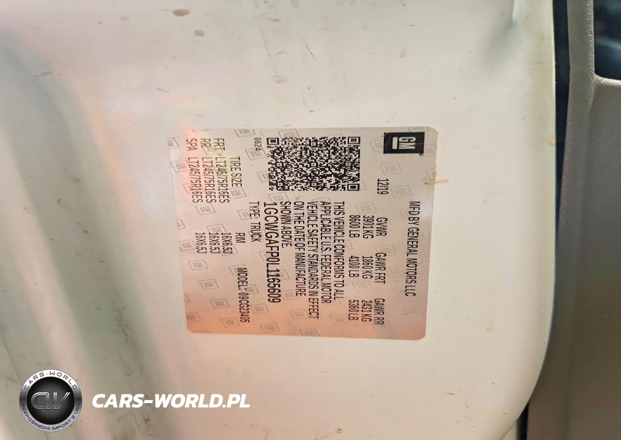 2020 Chevrolet Express G2500 VIN:1GCWGAFP0L1165609 - 13