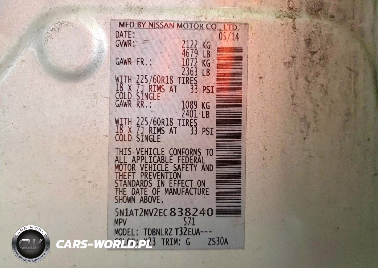 2014 Nissan Rogue Sl VIN:5N1AT2MV2EC838240 - 13