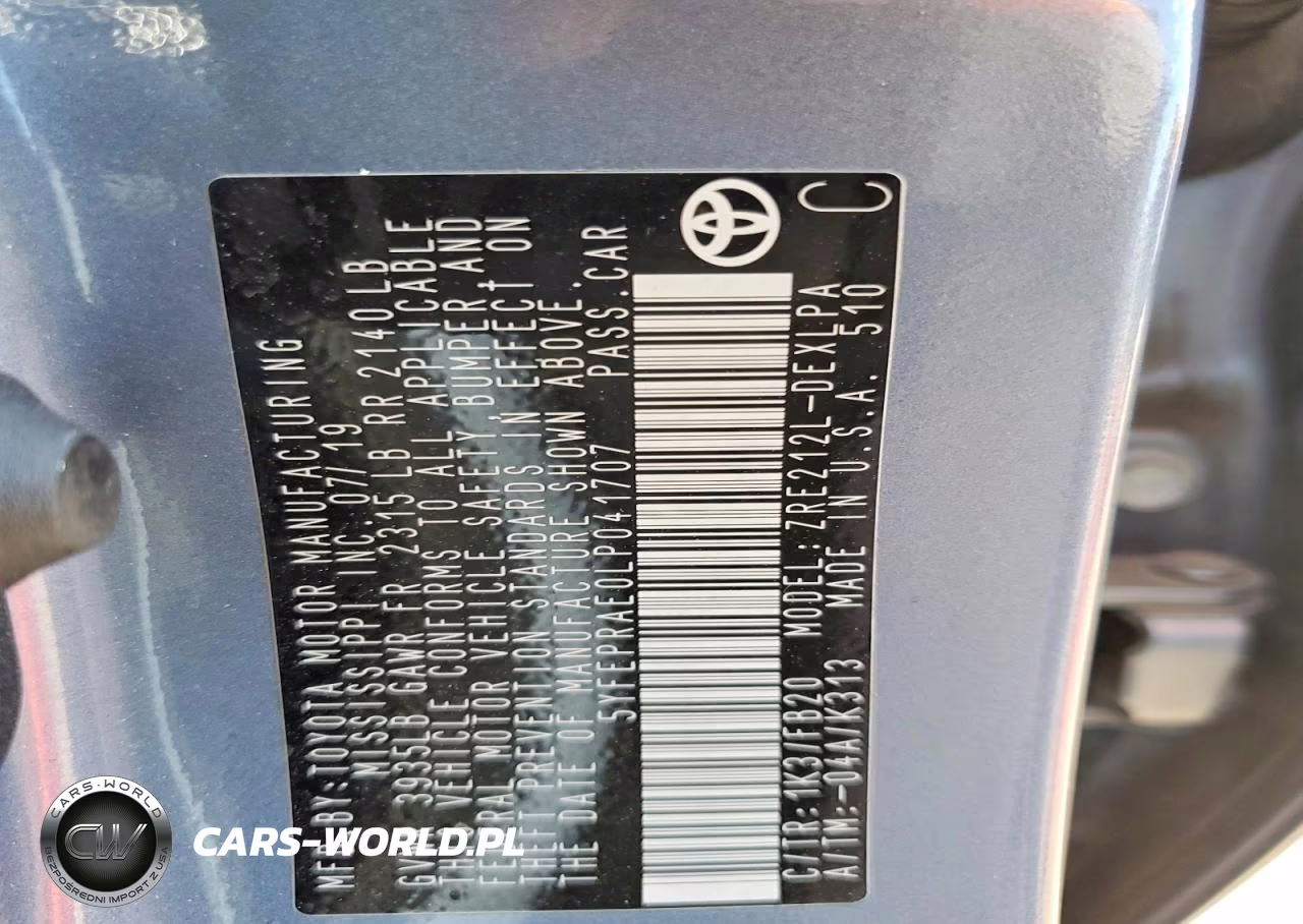 2020 Toyota Corolla Le VIN:5YFEPRAE0LP041707 - 12