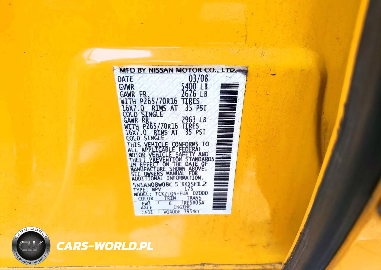 2008 Nissan Xterra X VIN:5N1AN08W08C530912 - 12