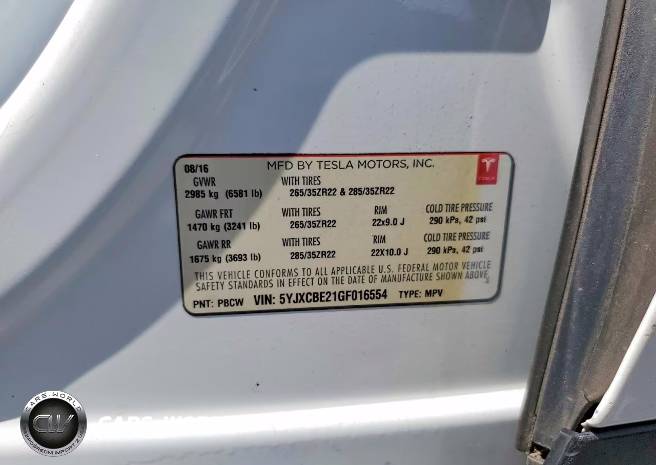 2016 Tesla Model X VIN:5YJXCBE21GF016554 - 13