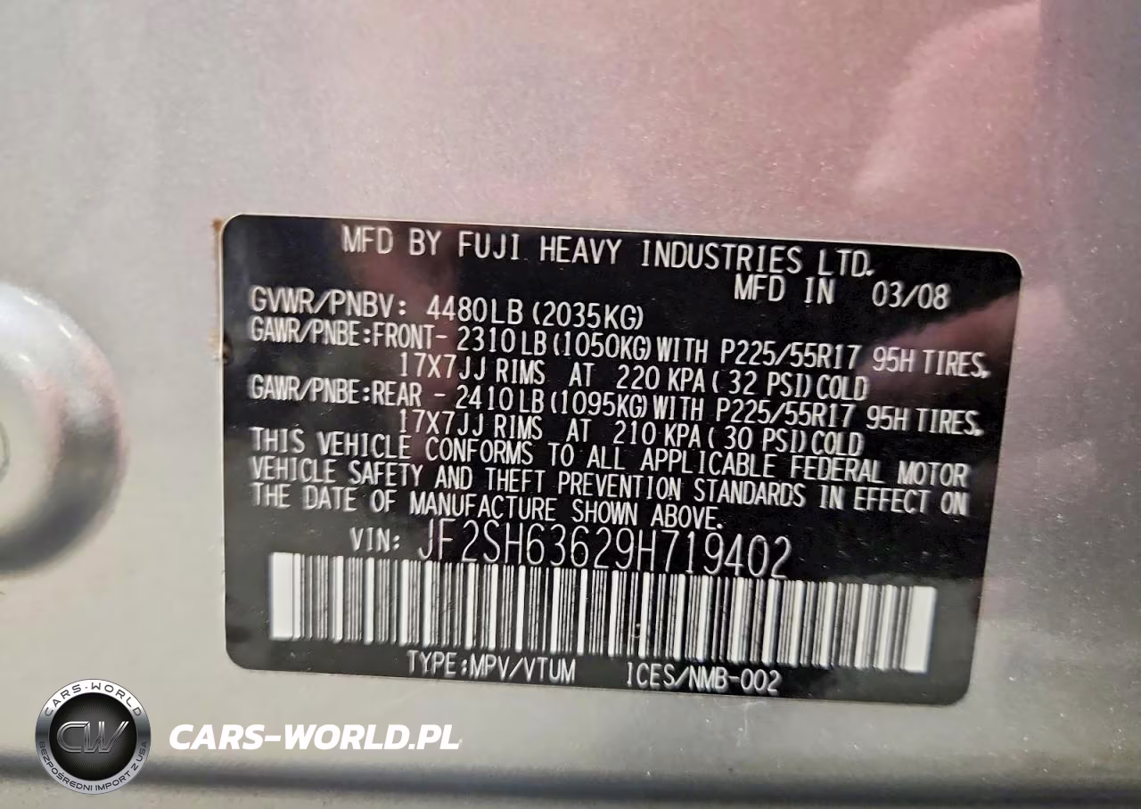 2009 Subaru Forester VIN:719402 - 13