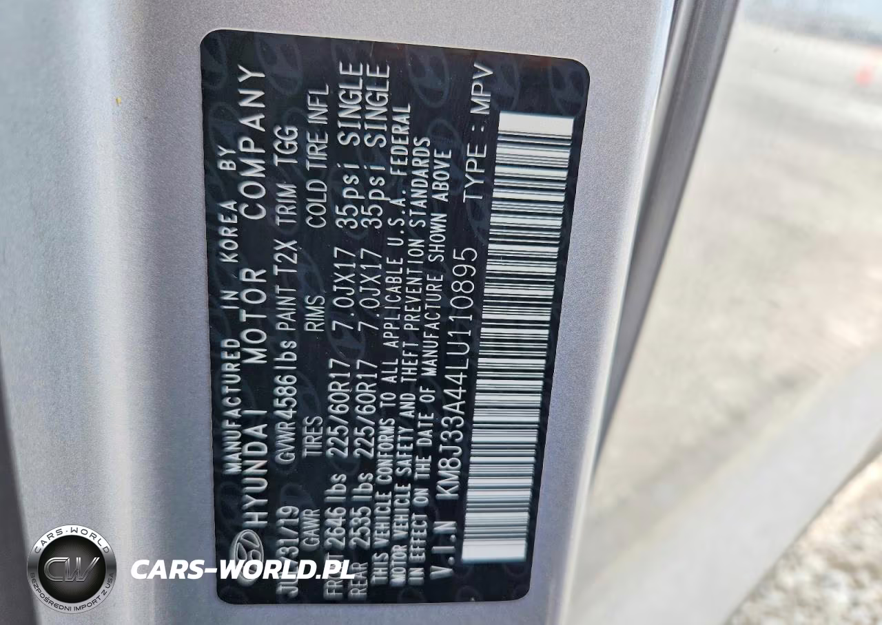 2020 Hyundai Tucson Value VIN:KM8J33A44LU110895 - 12