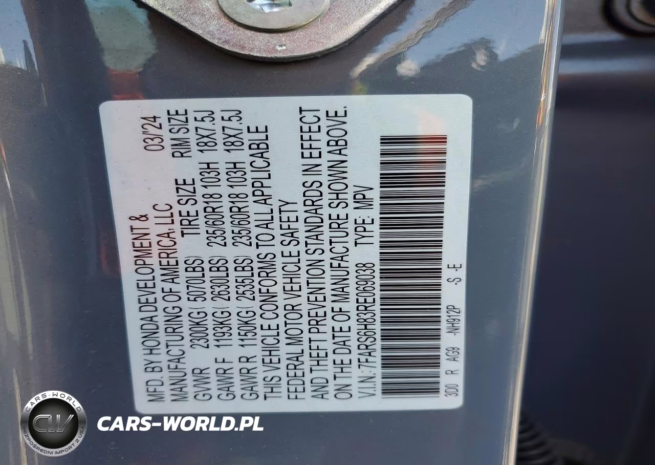 2024 Honda Cr-V Sport-L VIN:7FARS6H83RE069038 - 13