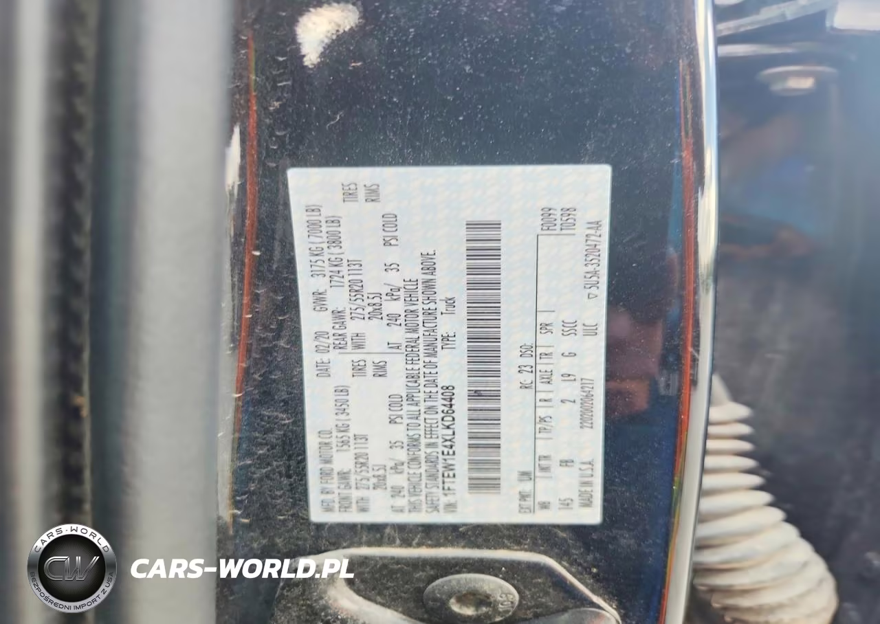 2020 Ford F150 Supercrew VIN:1FTEW1E4XLKD64408 - 12