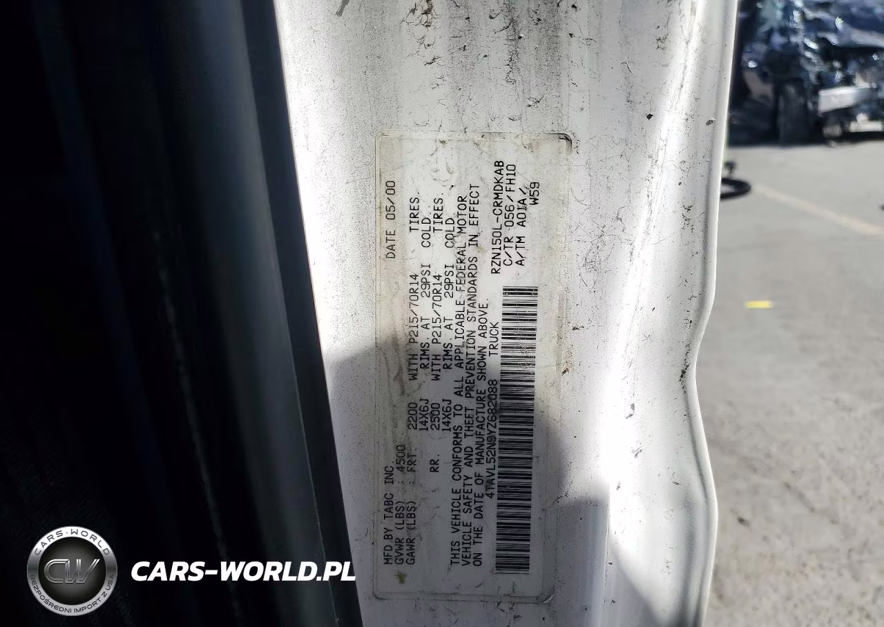 2000 Toyota Tacoma Base VIN:4TAVL52N9YZ682088 - 12