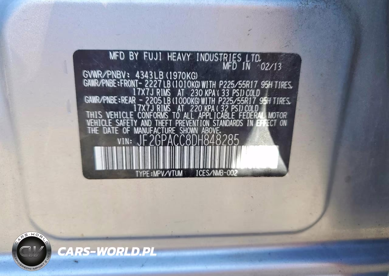 2013 Subaru Xv Crosstrek 2.0 Premium VIN:JF2GPACC8DH848285 - 14