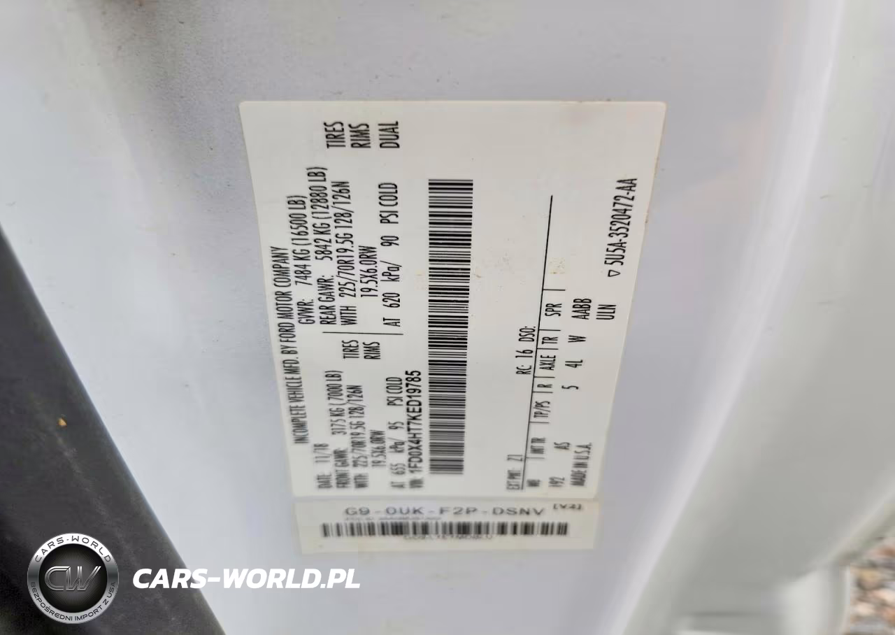 2019 Ford F450 Super Duty VIN:1FD0X4HT7KED19785 - 12