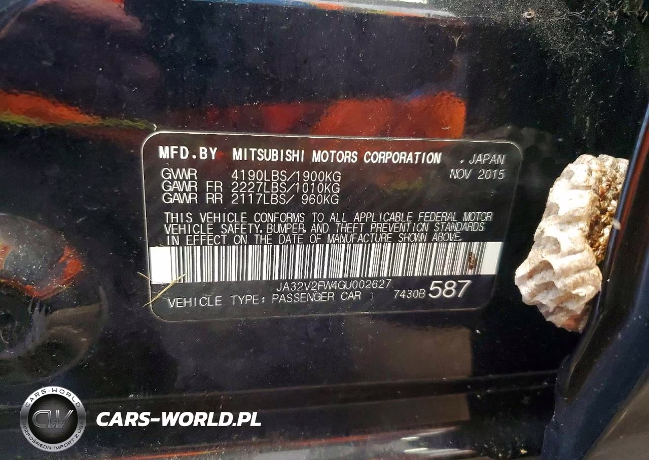 2016 Mitsubishi Lancer Es VIN:JA32V2FW4GU002627 - 12