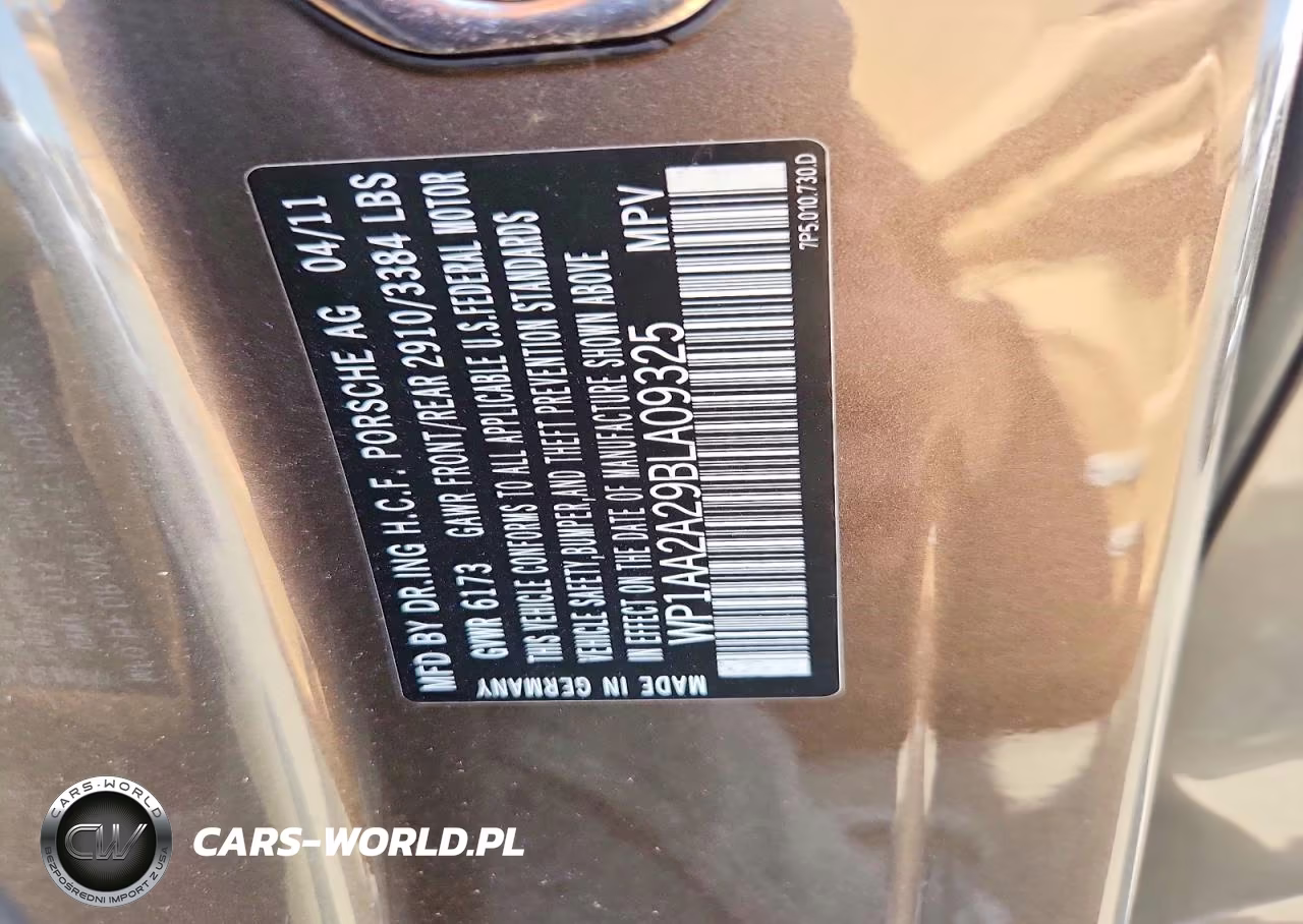 2011 Porsche Cayenne VIN:WP1AA2A29BLA09325 - 12