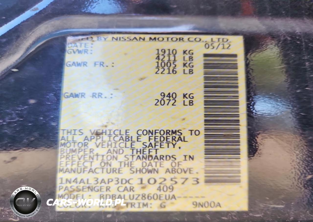2013 Nissan Altima 2.5 VIN:1N4AL3AP3DC102573 - 12