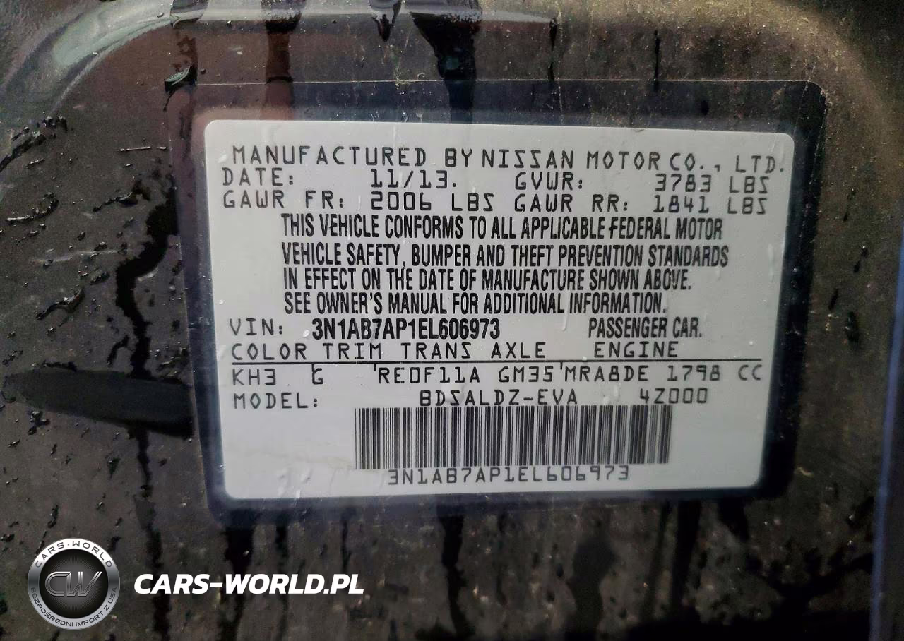 2014 Nissan Sentra Sv VIN:3N1AB7AP1EL606973 - 12