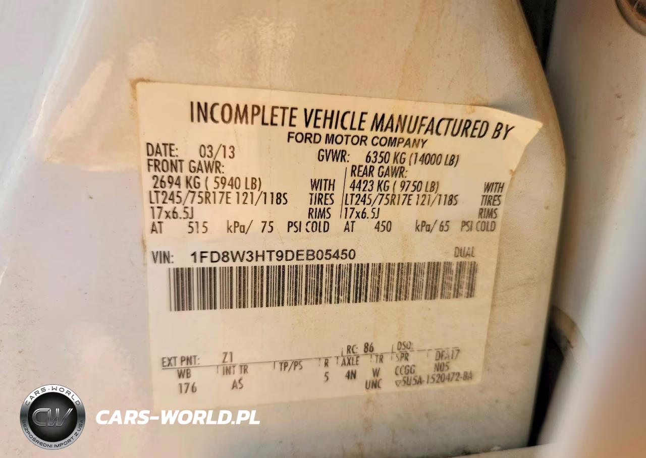 2013 Ford F350 Super Duty VIN:1FD8W3HT9DEB05450 - 13