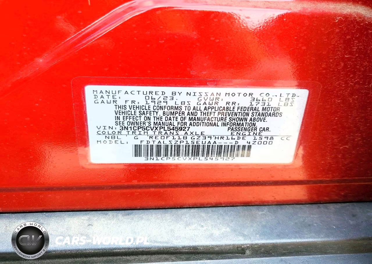 2023 Nissan Kicks Sv VIN:3N1CP5CVXPL545927 - 12