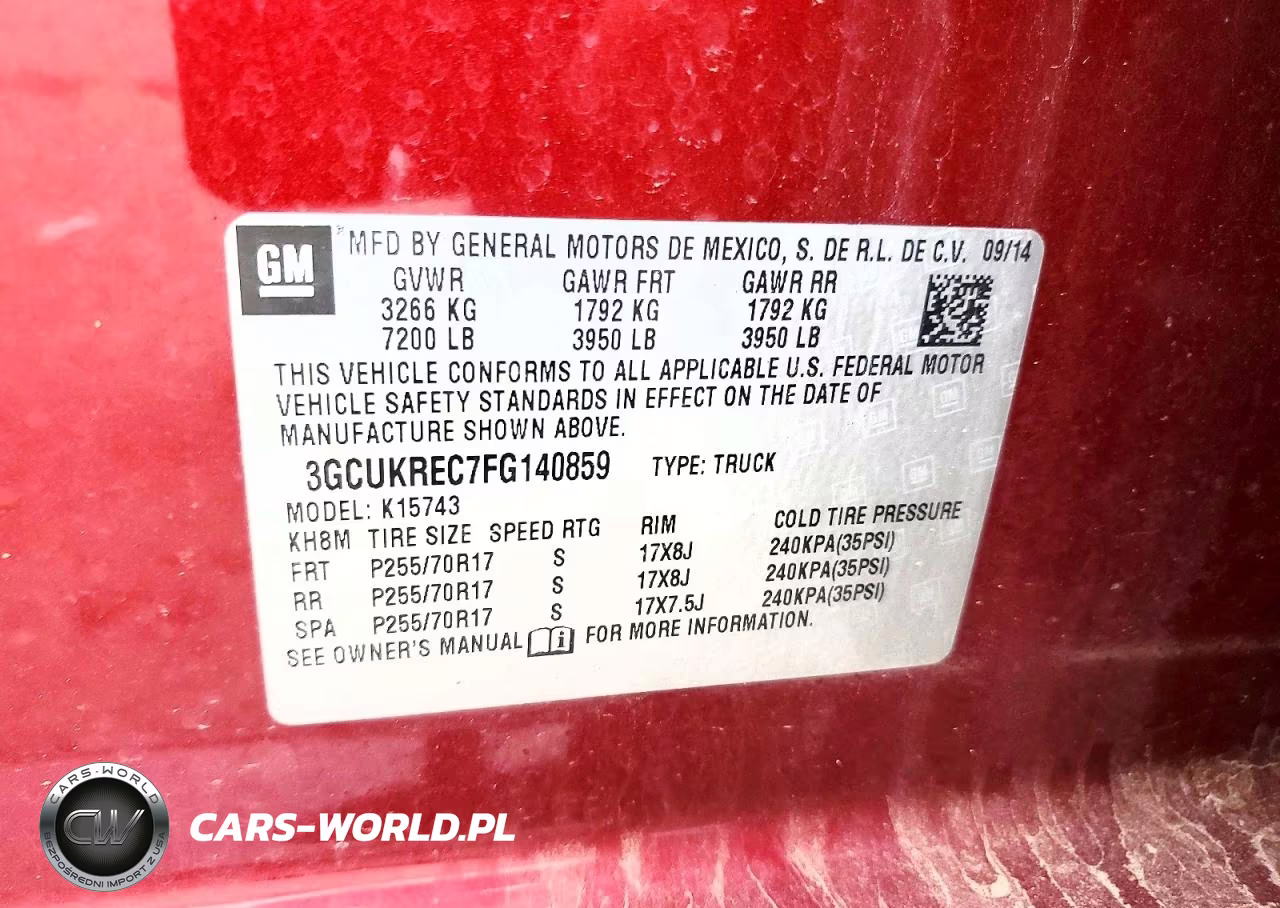 2015 Chevrolet Silverado K1500 Lt VIN:3GCUKREC7FG140859 - 12