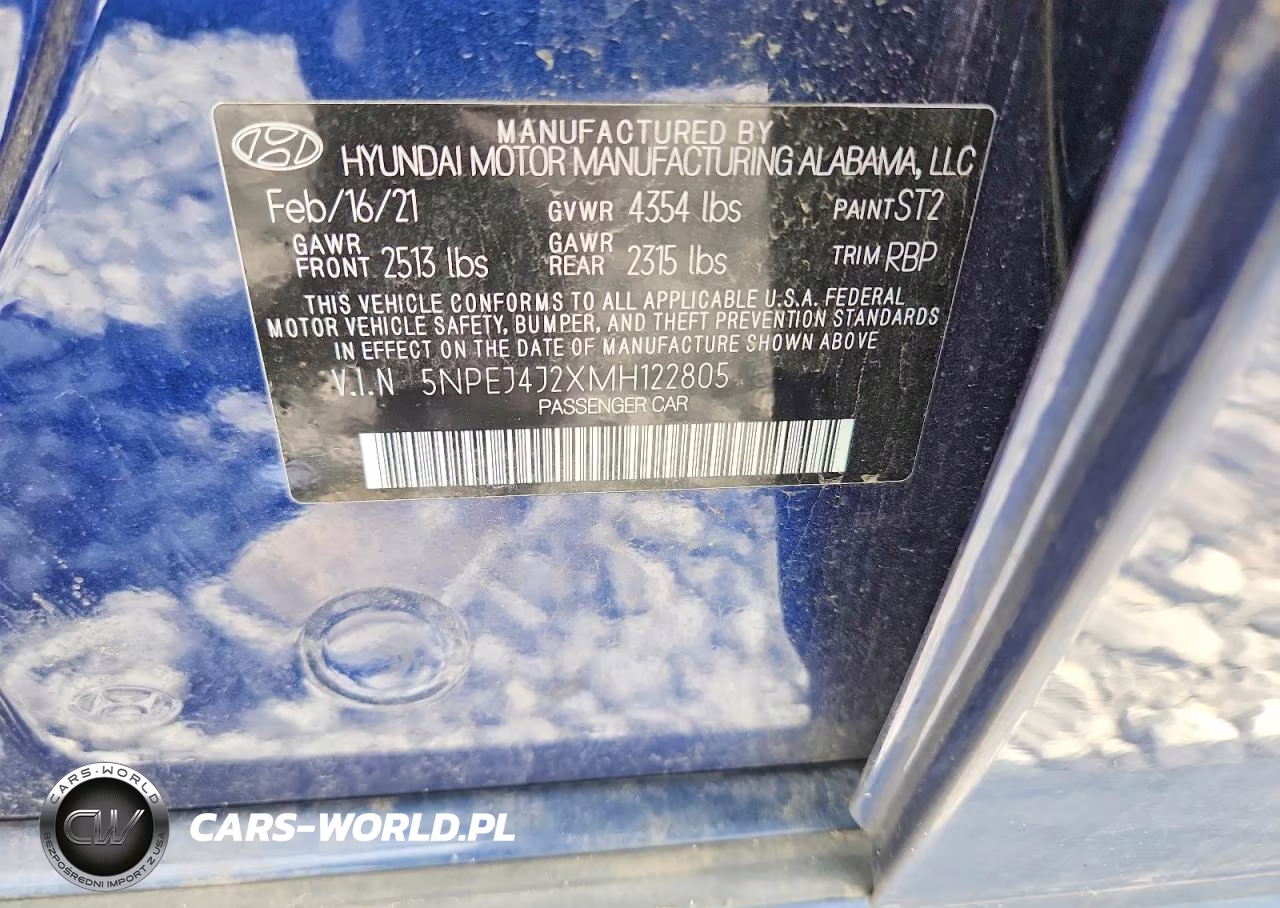 2021 Hyundai Sonata Sel Plus VIN:5NPEJ4J2XMH122805 - 13