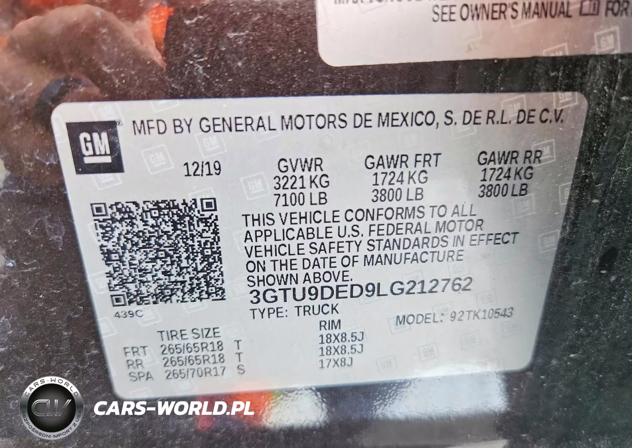 2020 GMC Sierra K1500 Slt VIN:3GTU9DED9LG212762 - 12