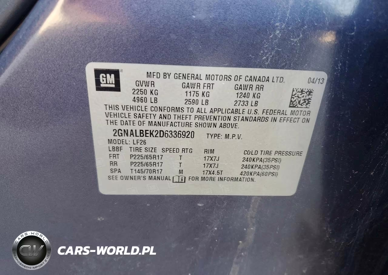 2013 Chevrolet Equinox Ls VIN:2GNALBEK2D6336920 - 12