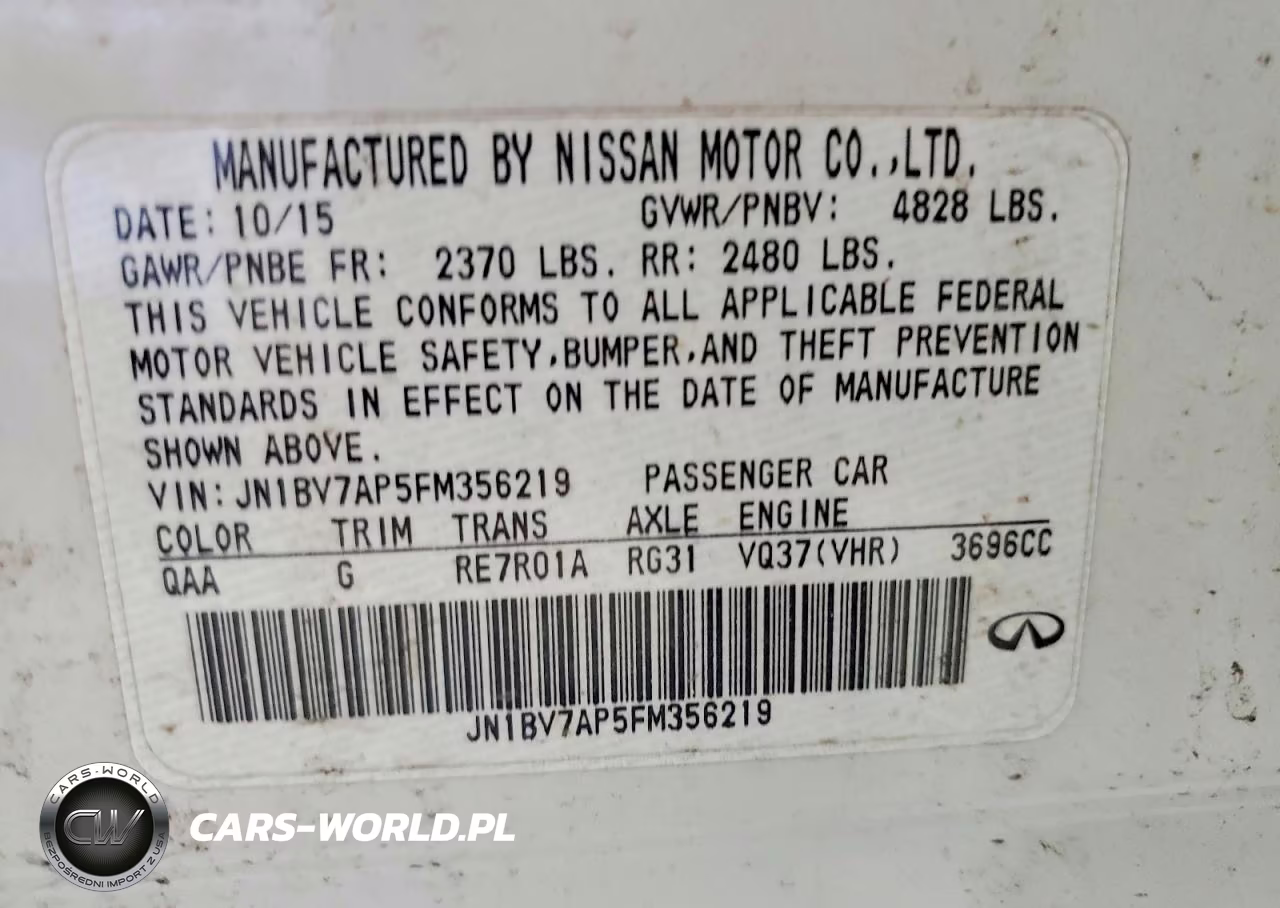 2015 Infiniti Q50 Base VIN:JN1BV7AP5FM356219 - 12