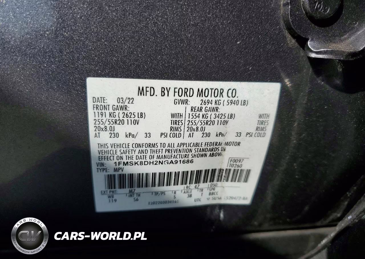 2022 Ford Explorer Xlt VIN:1FMSK8DH2NGA91686 - 14