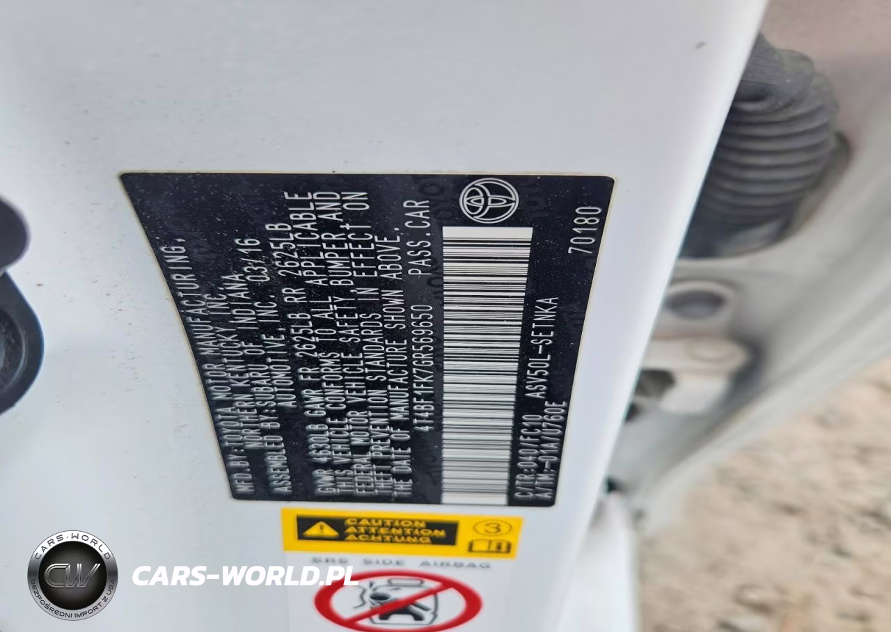 2016 Toyota Camry Le VIN:4T4BF1FK7GR569650 - 12
