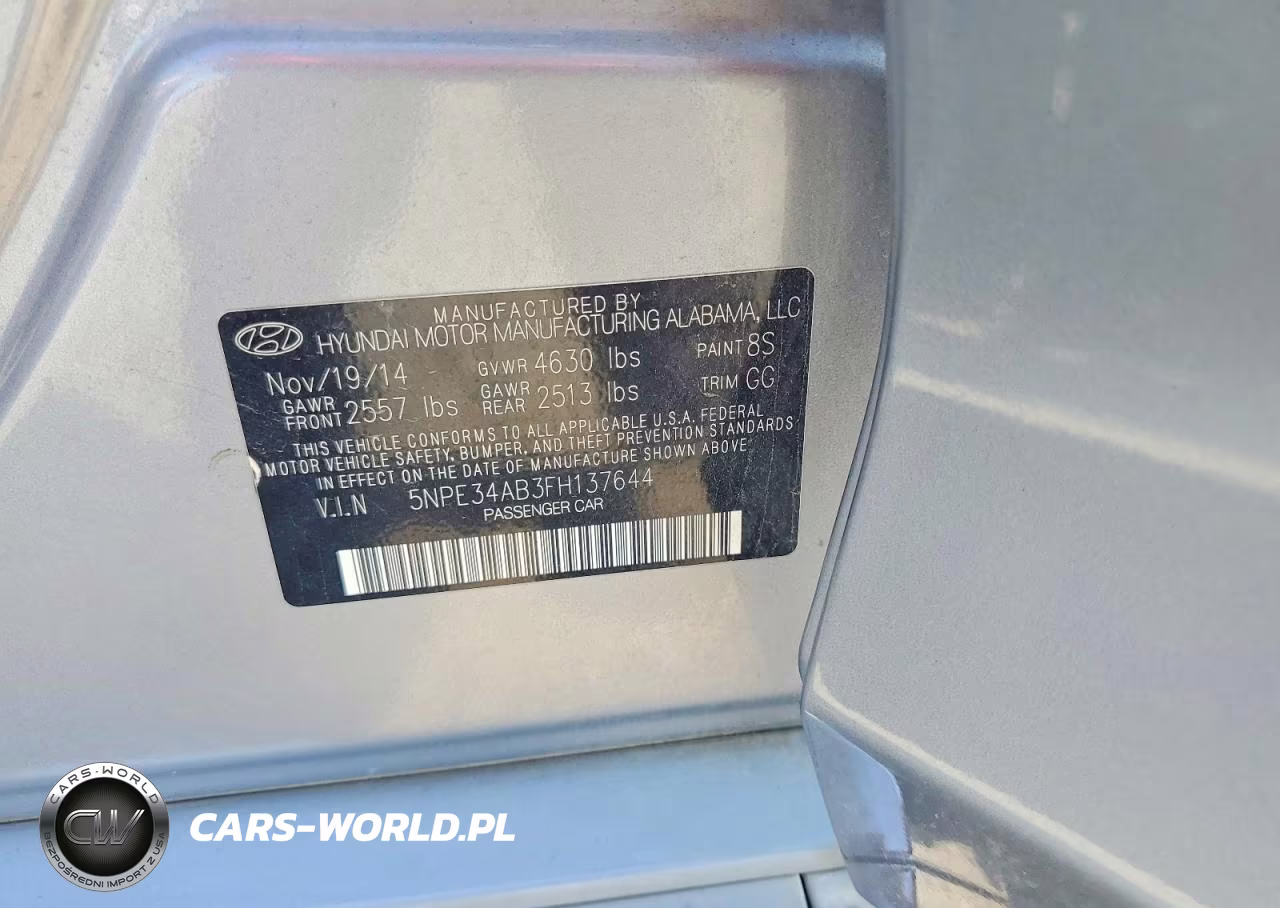 2015 Hyundai Sonata Limited 2.0T VIN:5NPE34AB3FH137644 - 12