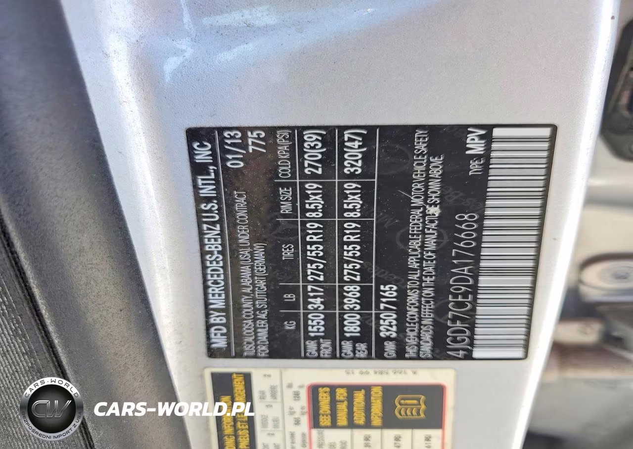 2013 Mercedes-Benz Gl 450 4Matic VIN:4JGDF7CE9DA176668 - 13