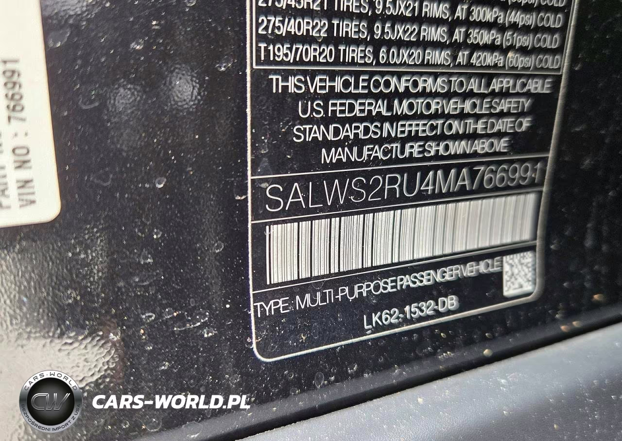 2021 Land Rover Range Rover Sport Hst VIN:SALWS2RU4MA766991 - 10