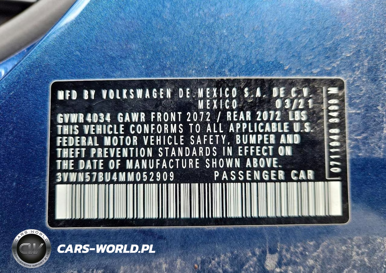 2021 Volkswagen Jetta S VIN:3VWN57BU4MM052909 - 12