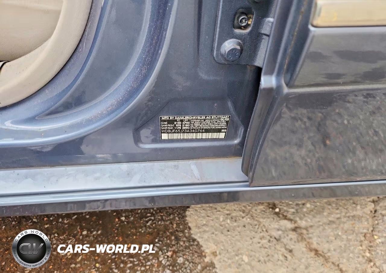 2003 Mercedes-Benz E 320 VIN:WDBUF65J73A340764 - 12