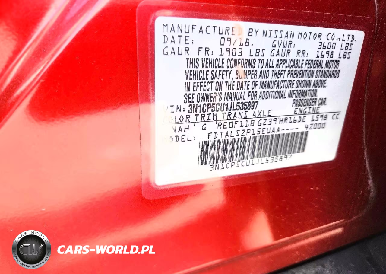 2018 Nissan Kicks Sv VIN:3N1CP5CU1JL535897 - 12