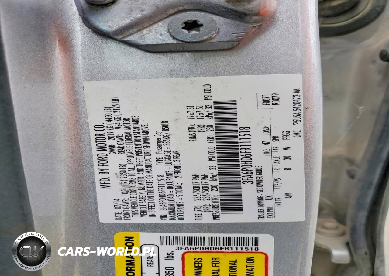 2015 Ford Fusion Se VIN:3FA6P0HD6FR111518 - 12