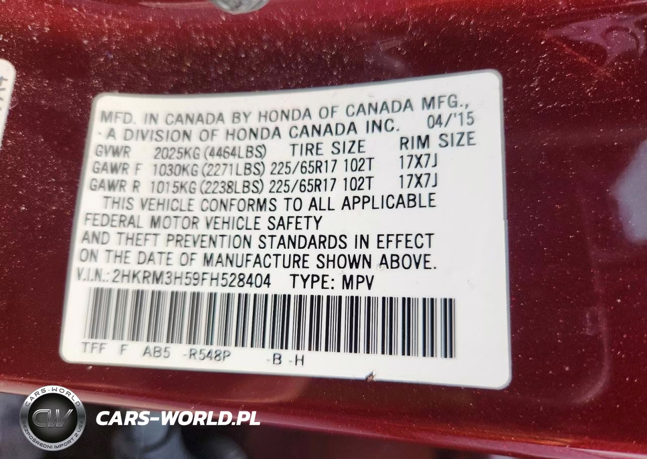 2015 Honda Cr-V Ex VIN:2HKRM3H59FH528404 - 12