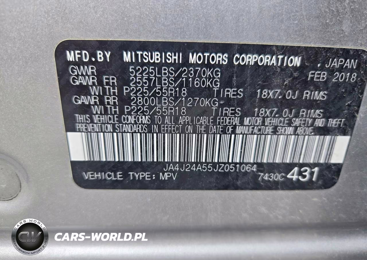 2018 Mitsubishi Outlander Se VIN:JA4J24A55JZ051064 - 10