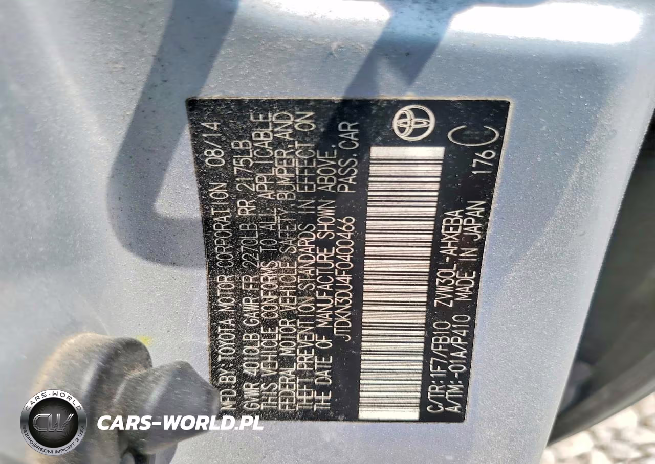 2015 Toyota Prius Two VIN:JTDKN3DU4F0400466 - 12