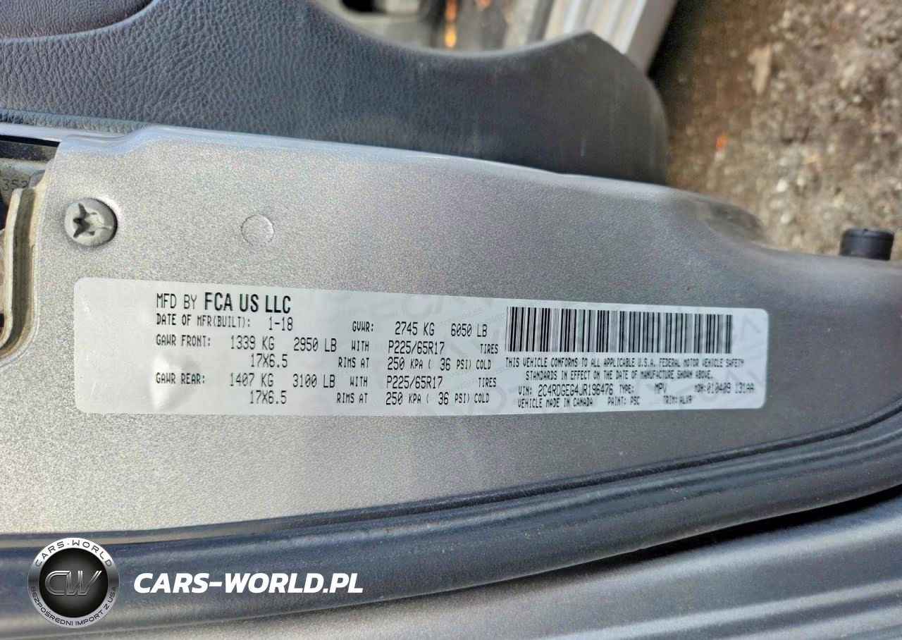 2018 Dodge Grand Caravan Gt VIN:2C4RDGEG4JR196476 - 13
