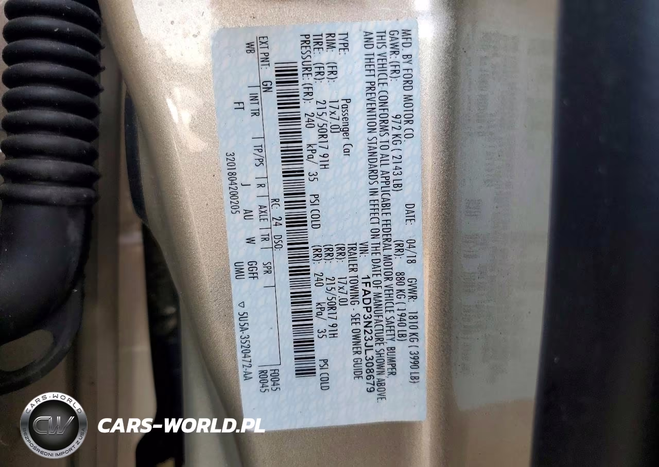 2018 Ford Focus Titanium VIN:1FADP3N23JL308679 - 13