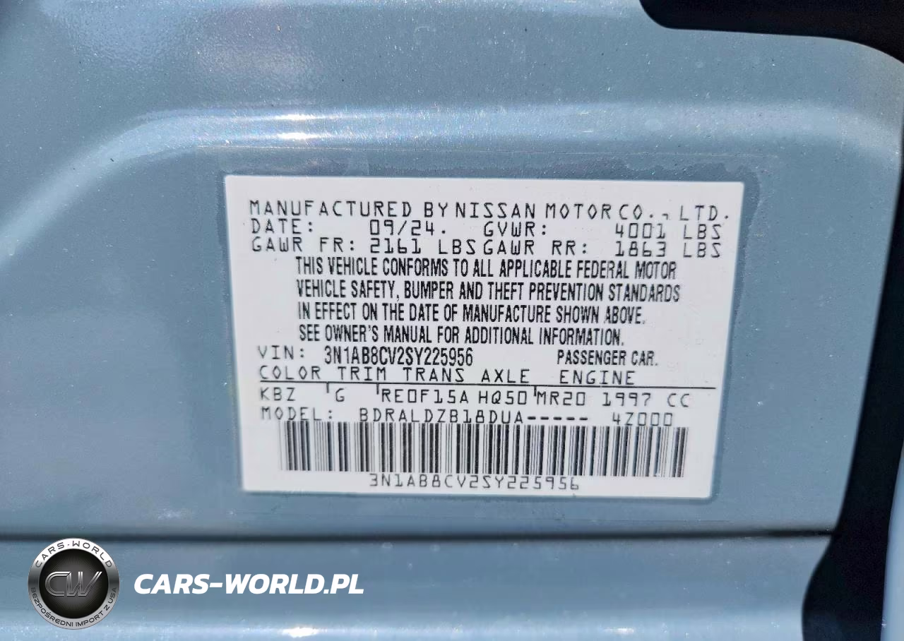 2025 Nissan Sentra Sv VIN:3N1AB8CV2SY225956 - 13