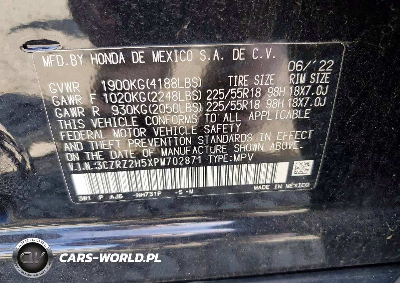 2023 Honda Hr-V Sport VIN:3CZRZ2H5XPM702871 - 13