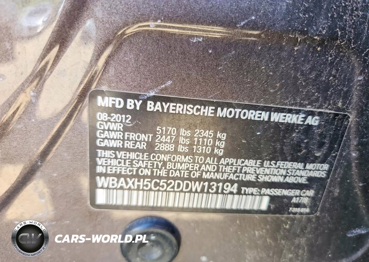 2013 BMW 528 Xi VIN:WBAXH5C52DDW13194 - 12