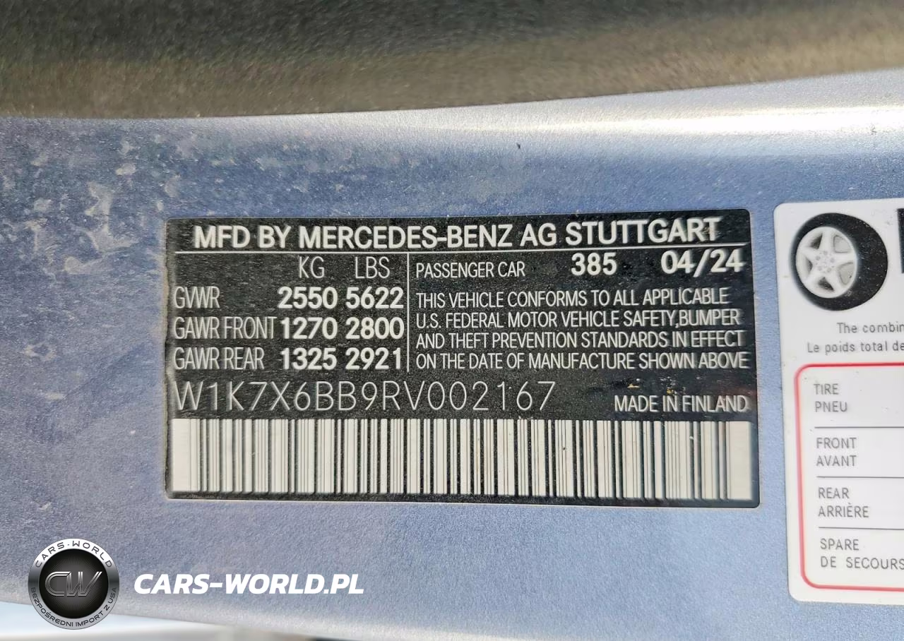 2024 Mercedes-Benz Amg Gt 53 VIN:W1K7X6BB9RV002167 - 12