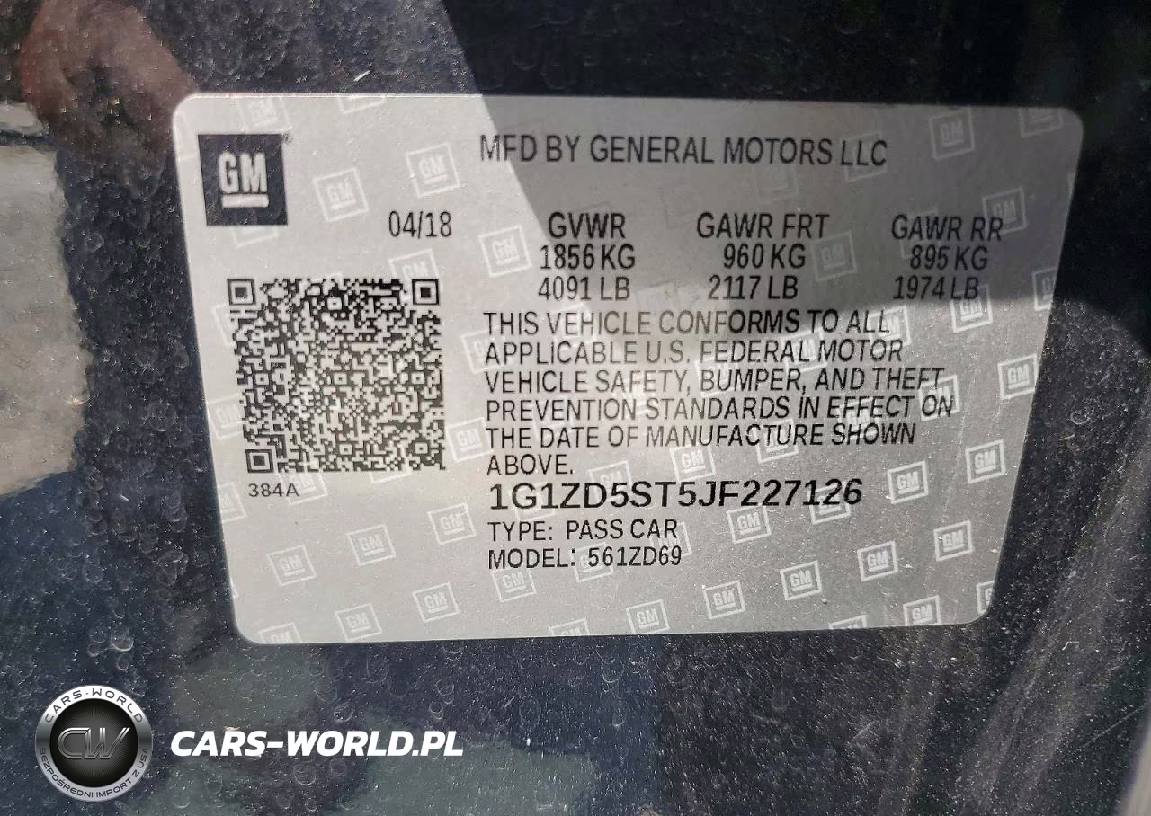 2018 Chevrolet Malibu Lt VIN:1G1ZD5ST5JF227126 - 13