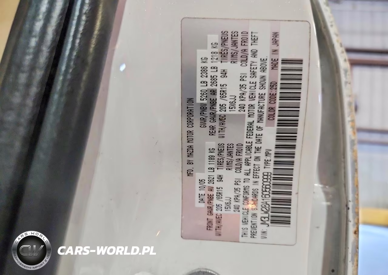 2006 Mazda Mpv Wagon VIN:JM3LW28A160560999 - 13