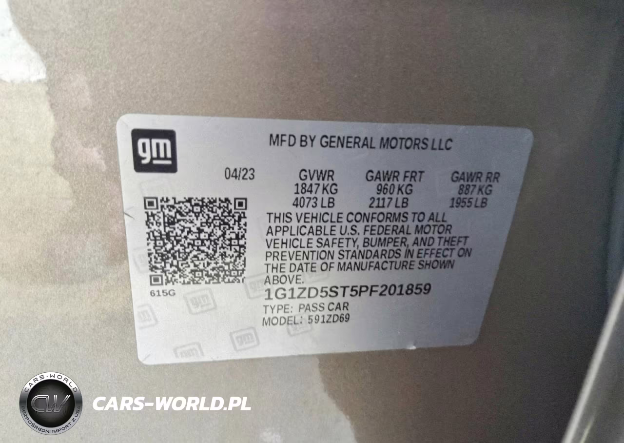 2023 Chevrolet Malibu Lt VIN:1G1ZD5ST5PF201859 - 12