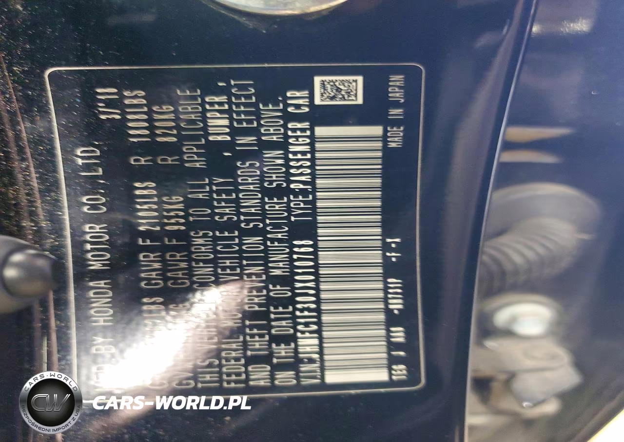 2018 Honda Civic Ex VIN:JHMFC1F30JX010768 - 12