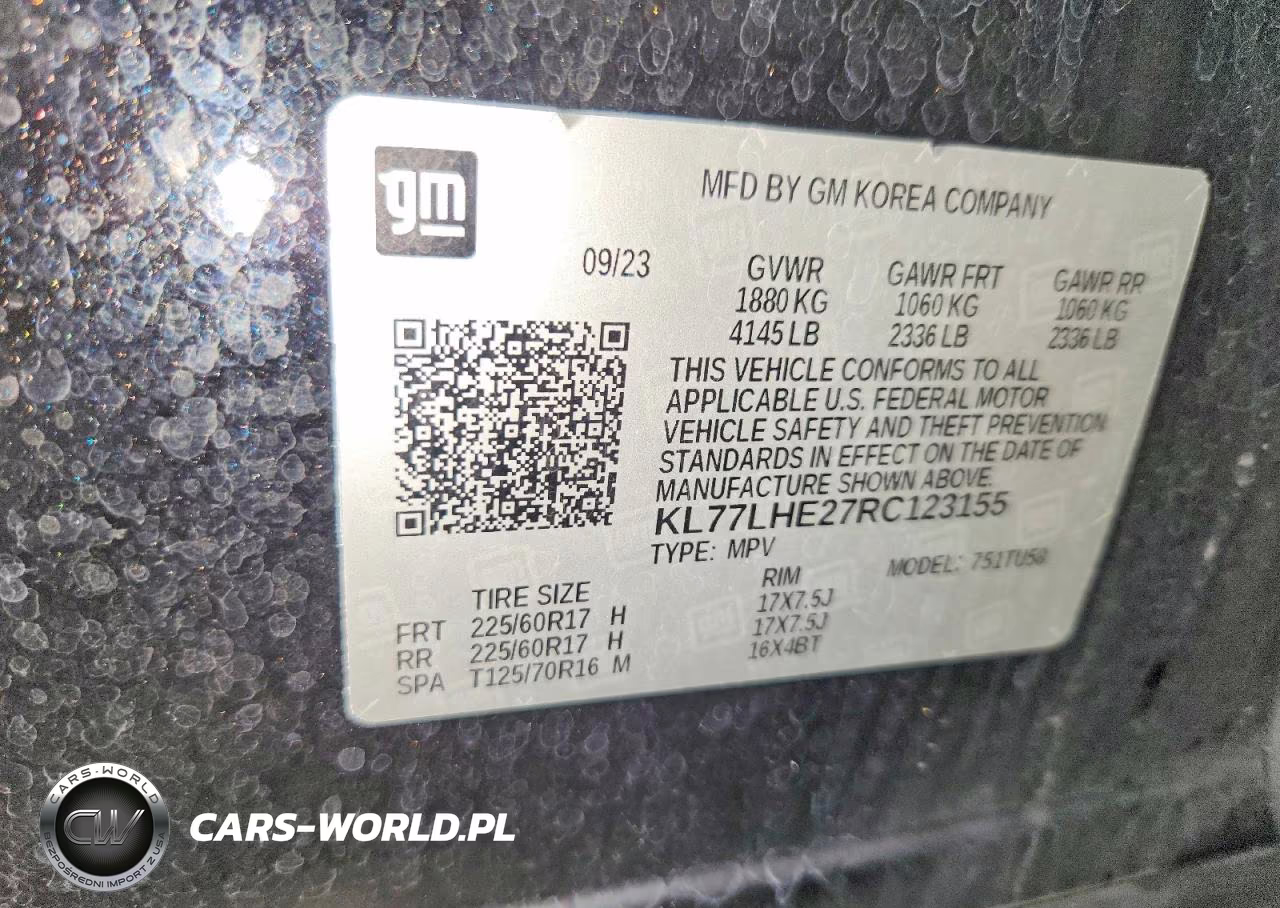 2024 Chevrolet Trax 1Lt VIN:KL77LHE27RC123155 - 13