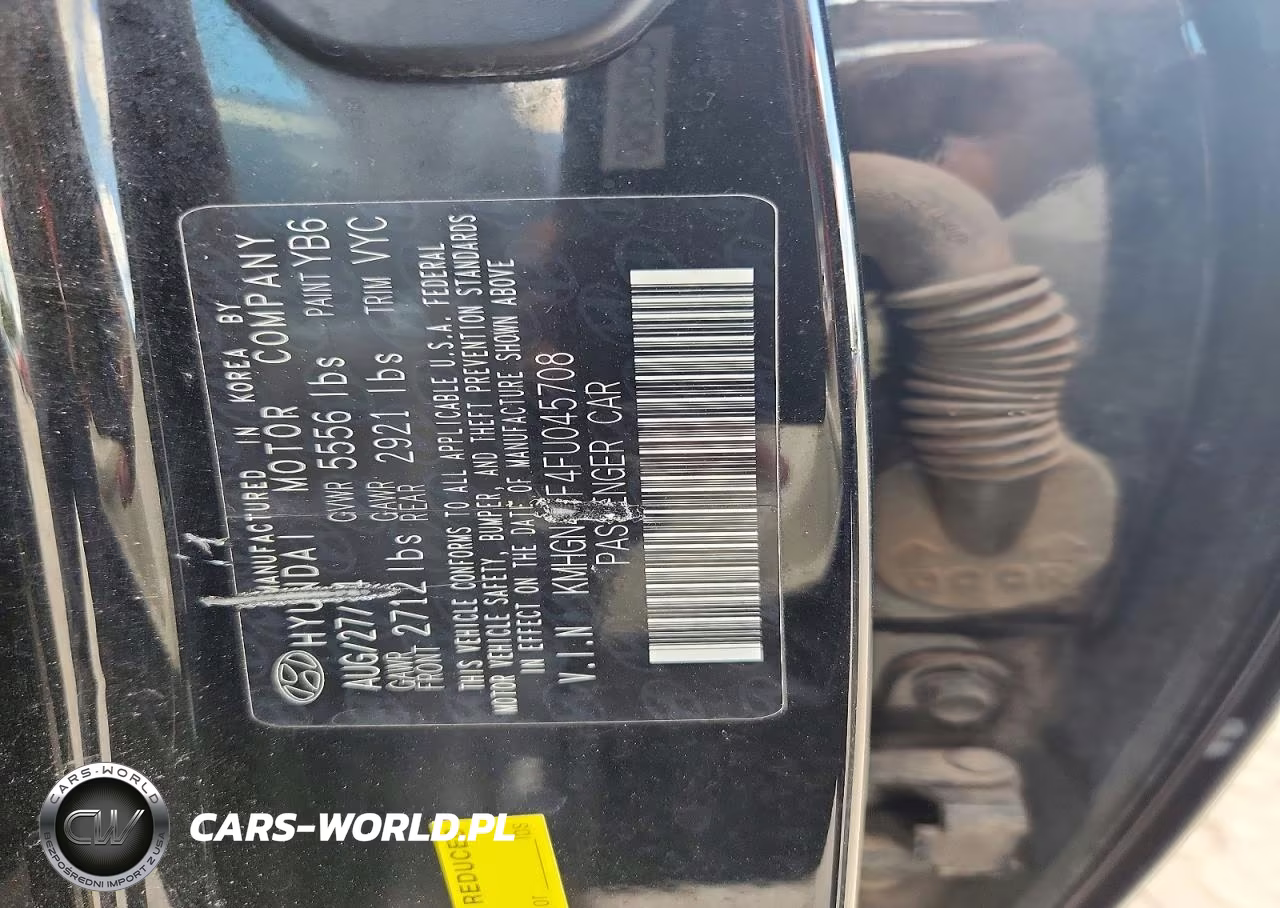 2015 Hyundai Genesis 5.0L VIN:KMHGN4JF4FU045708 - 12