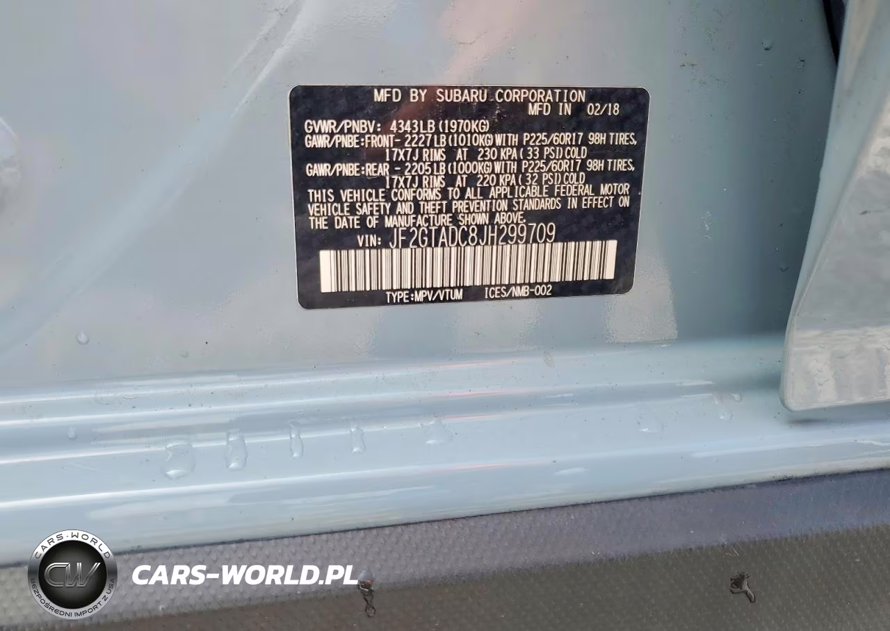 2018 Subaru Crosstrek Premium VIN:JF2GTADC8JH299709 - 14