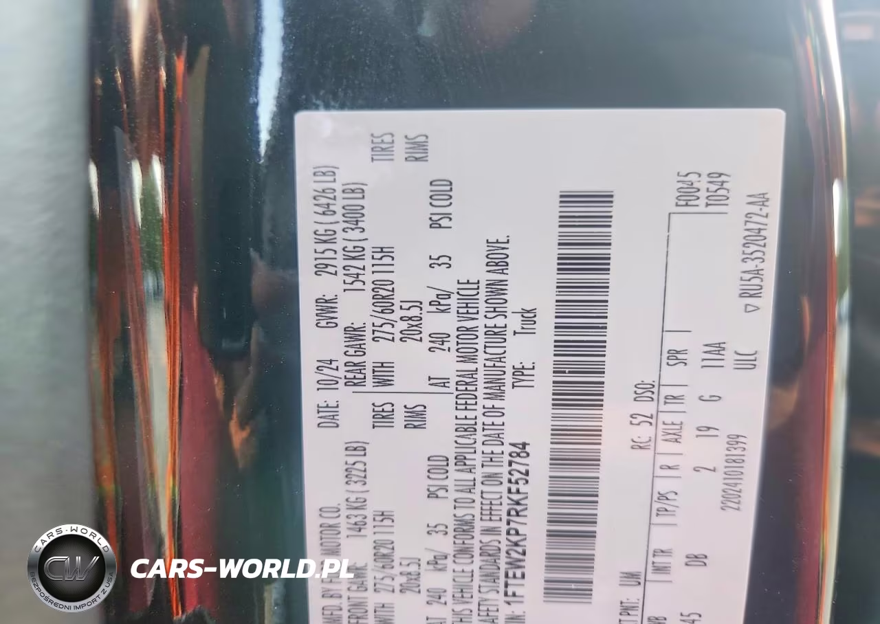 2024 Ford F150 Stx VIN:1FTEW2KP7RKF52784 - 13